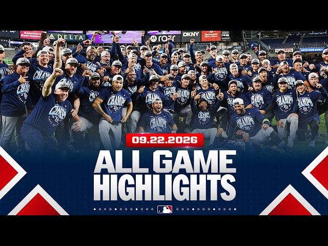 Highlights from ALL GAMES on 9/22 (Rays clinch AL East, Zack Wheeler's 2,000th K and MORE!)
