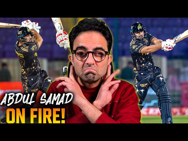 Explosive inning by Abdul Samad 🔥 smashed 40 off just 12 balls against Karachi Kings 🏏