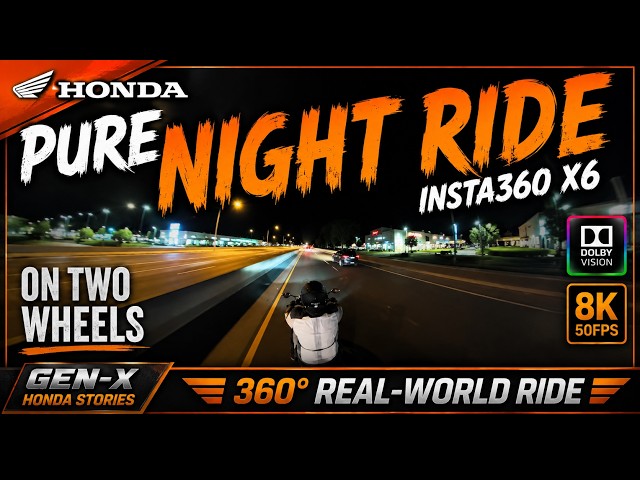 Insta360 X6 Night Ride VR 360° 🏍️🌙 | Pure 8K 50FPS Motorcycle Ride