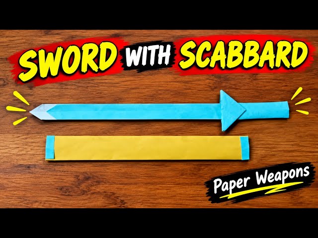 Crafting a Medieval Sword and Scabbard - Easy Paper Craft for Kids and Cosplay!