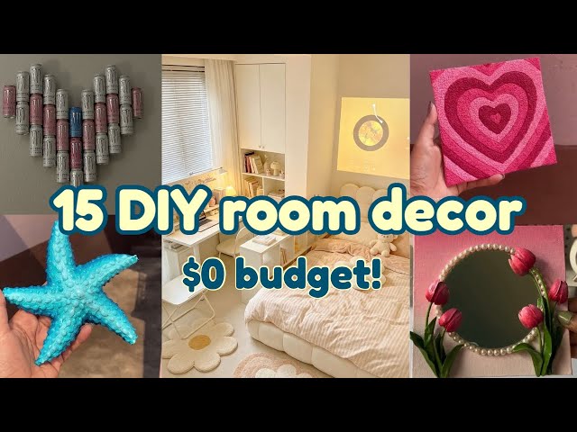 15 DIY Room Decor Ideas on a $0 Budget! 🎀✨ (Cute & Aesthetic)