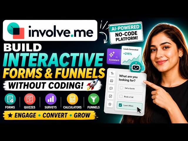 involve.me Tutorial 2026 🔥 | Create Forms, Quizzes & Funnels Without Coding | Full Demo