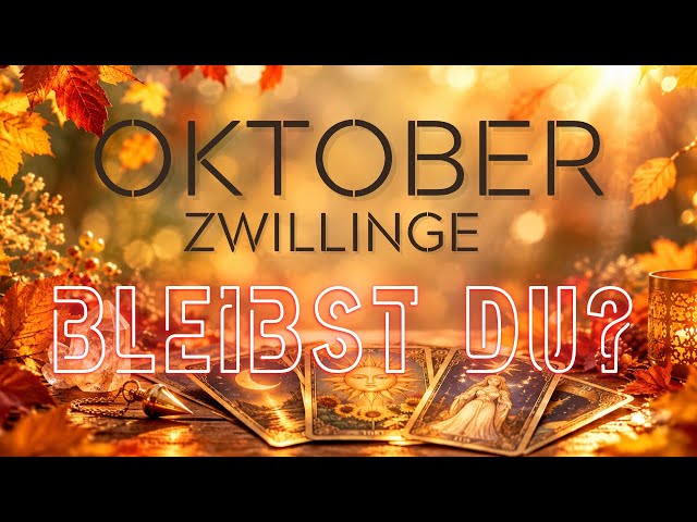 ZWILLINGE ♊️ OKTOBER - Deine Gedanken verändern die Welt! Diesmal bleibst Du ohne zu rennen