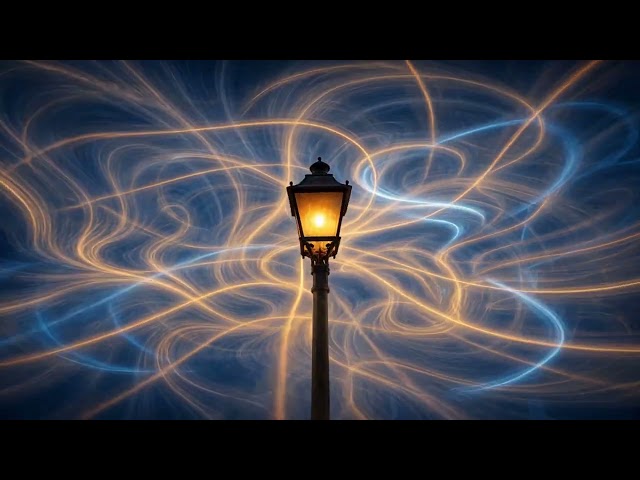 Lamp Under Gold Swirl Loop 4K No Copyright