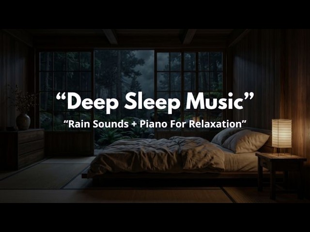 Cozy Rain Night + Piano ☕🌧️ Relax, Study, Sleep Better