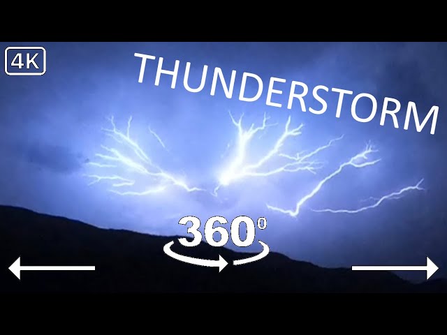 360' 4k. Thunderstorm.
