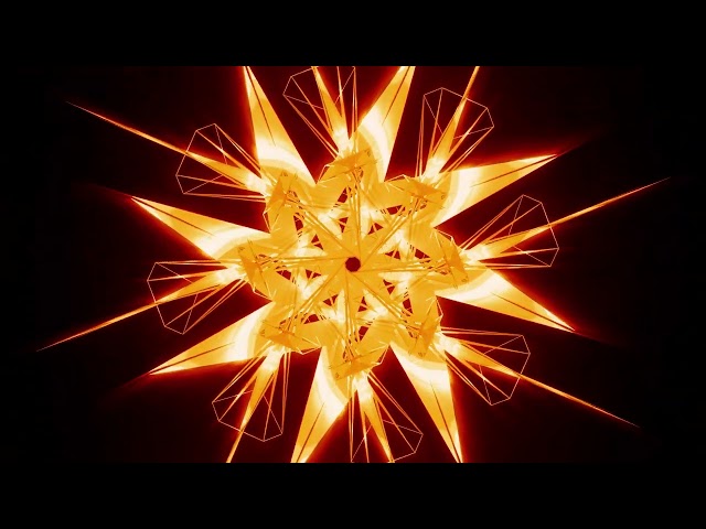 Orange Fractal Starburst 4K Motion Graphic Wallpaper Screensaver
