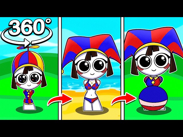 Sprunki POMNI And LILY LOVEBRAIDS React In 360! Digital Circus + Poppy Playtime 5