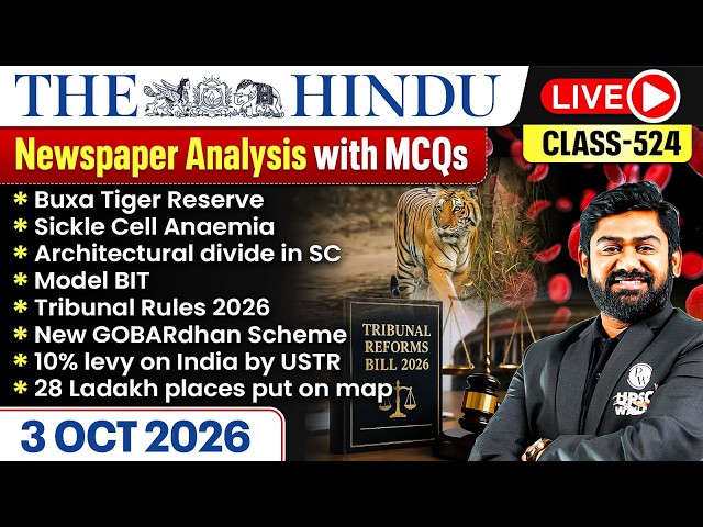 The Hindu Analysis - 3rd October | The Hindu Newspaper Today with MCQs | Aasim Sir