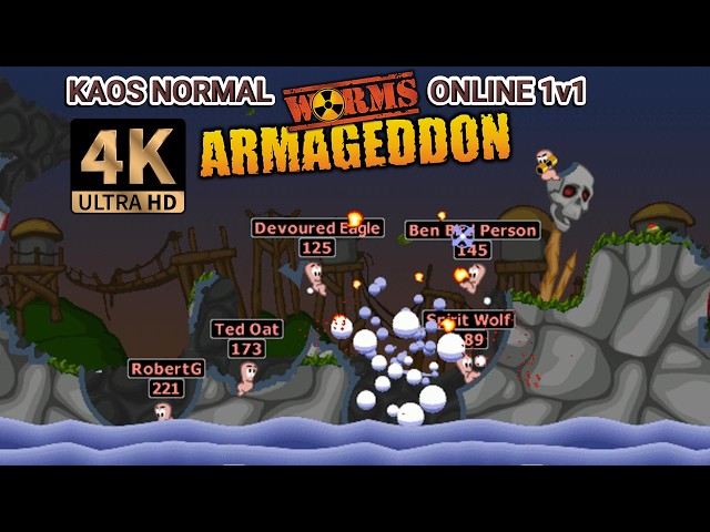 Worms Armageddon Online | Kaos Normal 1v1 | PC 4K