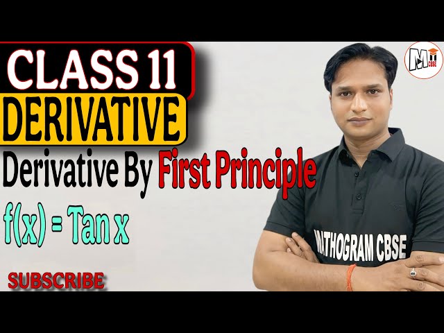 Find the derivative of Tan x by first principle .