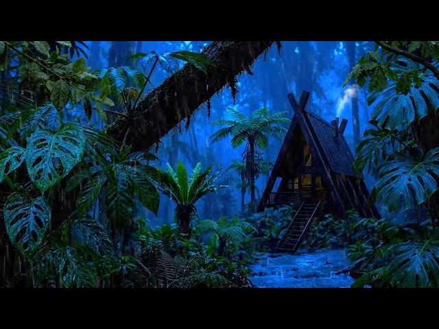 Sleep in Seconds 🌧️⚙️ Gentle Rain at a Rustic Watermill | Flowing River Sounds