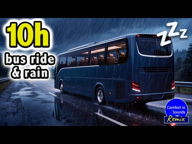 Viaggio in autobus sotto una pioggia leggera (SENZA PUBBLICITÀ), Rumore bianco dell'autobus