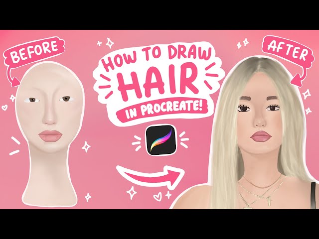 How I Draw Realistic Hair In Procreate!!