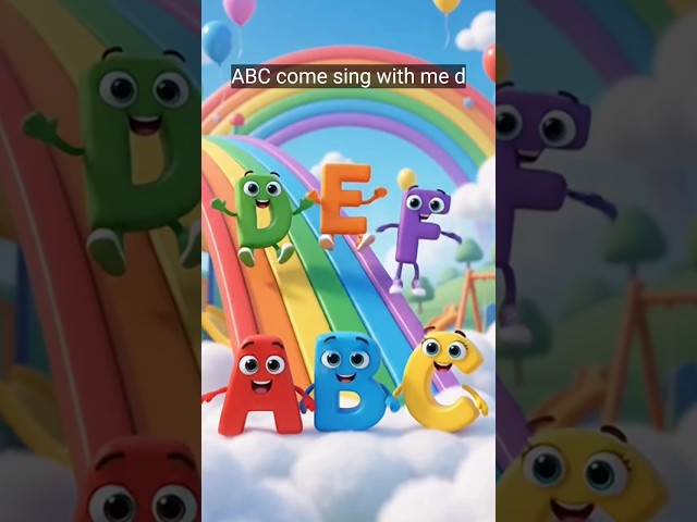 ABC Song A to Z 🎵🌈 | Fun 3D Alphabet Nursery Rhyme for Kids #Shorts #3danimation