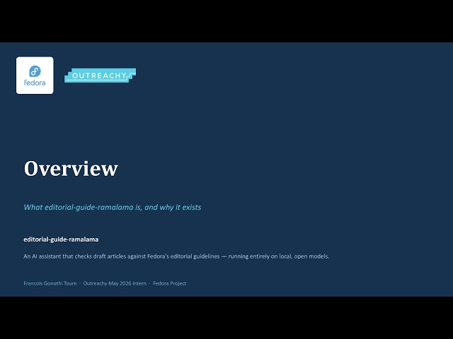 An AI Editorial Assistant for Fedora