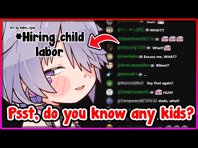 [ENG SUB/Hololive] Biboo is hiring a child labor out of nowhere in the middle of the stream