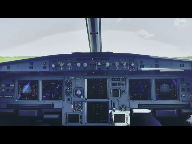 A320CEO Cockpit Takeoff Stockholm Arlanda