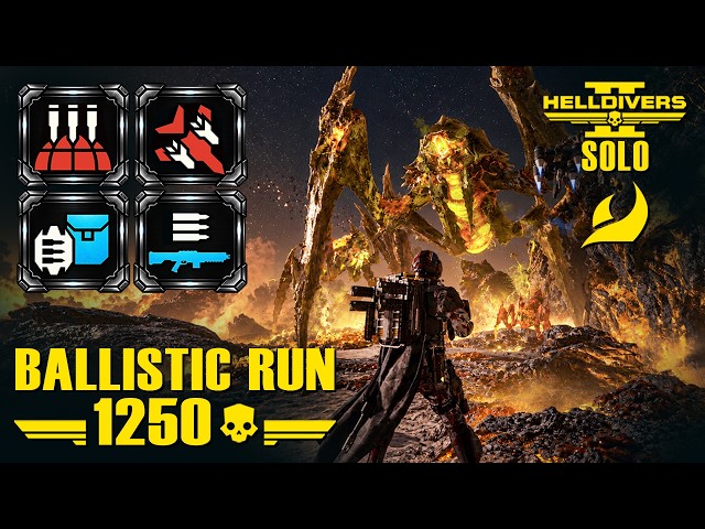 Helldivers 2 – The BALLISTIC Build DESTROYS 1,250+ Bugs | Solo Deathless | Super Helldive