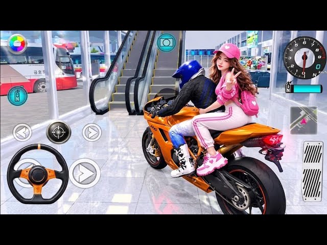 🔥 Orange Bike Ride 😱🏍️ | 3D Driving Class 2026 Android Gameplay#cardriving