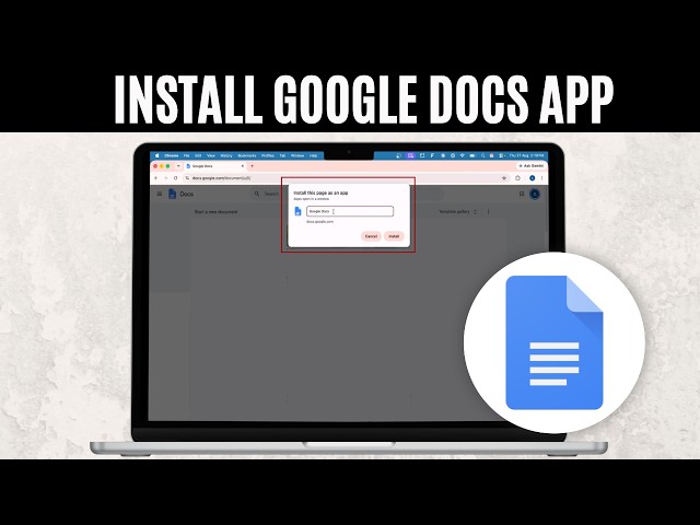 How To Install Google Docs as App on Mac