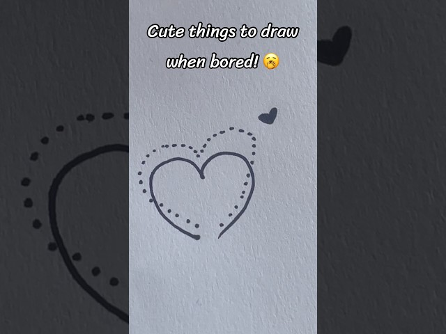 Cute things to draw when bored! 🥱 #art #drawing #draw #tutorial #easy #howto #cutethings #bored