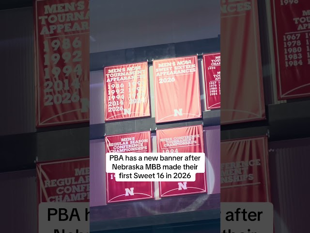 Nebraska men’s basketball sweet 16 banner