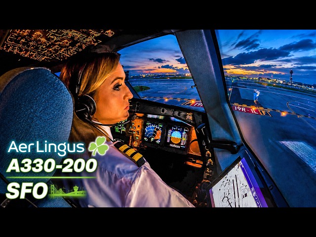 Piloting AIRBUS A330 out of San Francisco | Cockpit Views