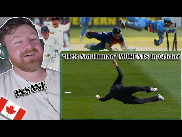 Canadian Reacts: "He's Not Human" MOMENTS in Cricket || The Most Impressive Video Yet -- REACTION