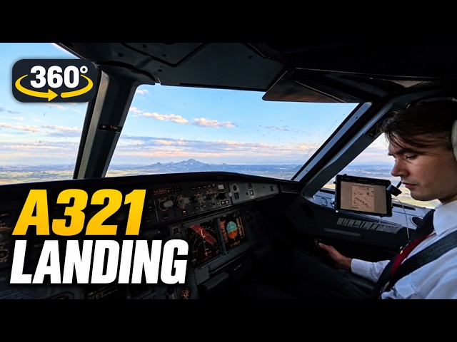 Airbus A321 Landing at Mineralnye Vody | 360° Cockpit