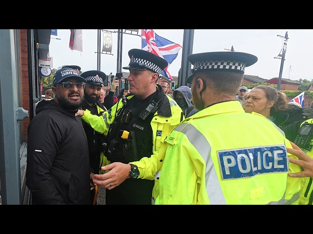 MANCHESTER ERUPTS: Muslim Confronts Patriots, HMO Protest in Droylsden