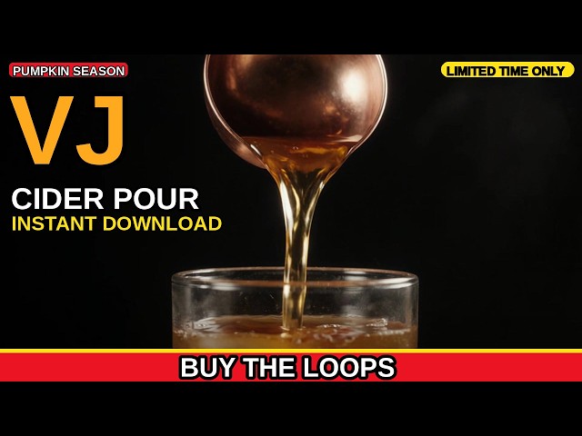 Cider Pour Ribbon Pumpkin Season VJ Loop by Chromatomorphosis