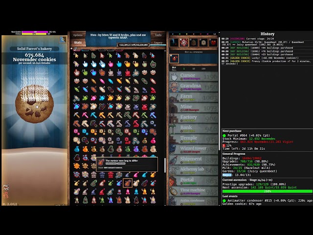 7.441 trevigintillion cookies | Cookie Clicker 100% TAS (631/639)