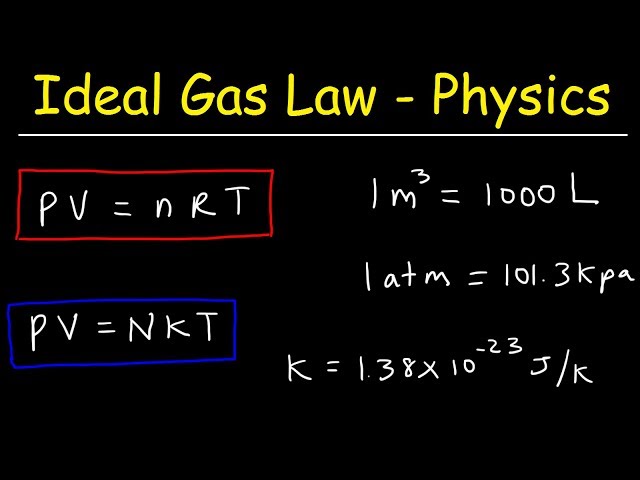 Ideal Gas Law Physics Problems With Boltzmann's Constant