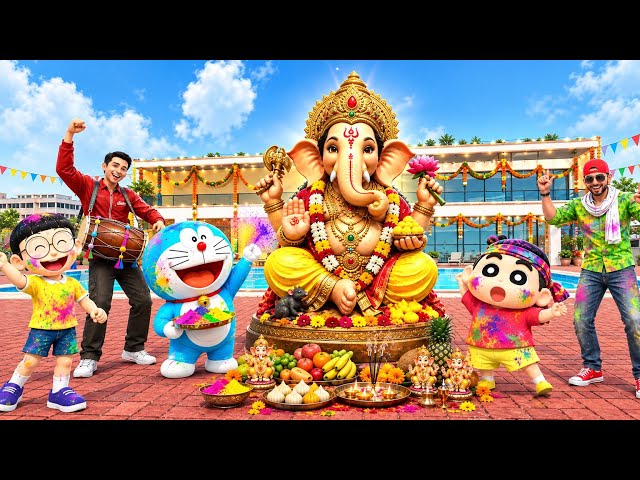 Jack and Shinchan Bought Ganpati Bappa in Indian Theft Aura Simulator | Zest Aryan