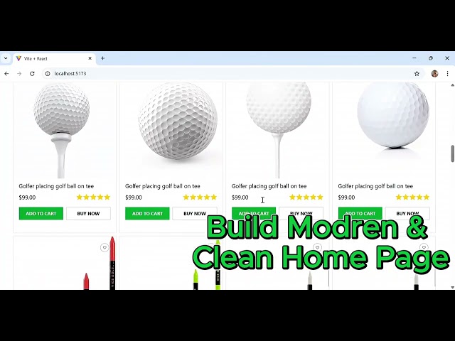 React Front End Development Project With Tailwind CSS | Golf Arena website