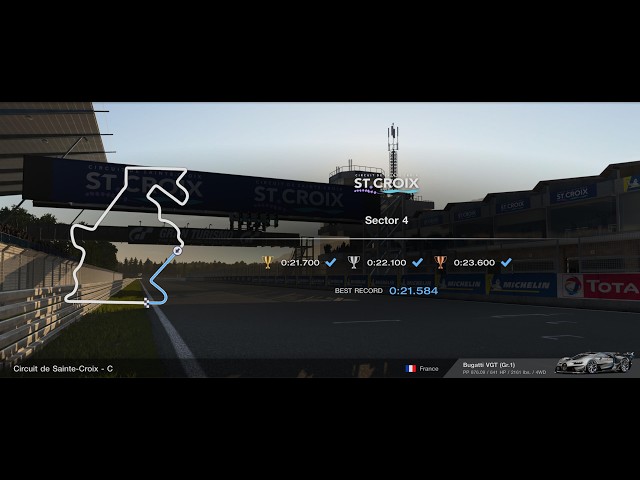 GT7 - Sector 4 - Circuit de Sainte-Croix - Layout C - Circuit Experience - Bugatti VGT GR1 - 🏆