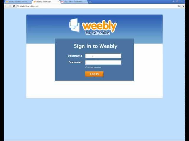 Weebly - Getting Started