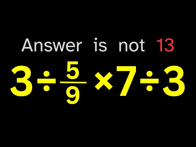 DON'T Call Yourself a Math GENIUS If You Fall For This EASY Fraction Trap!