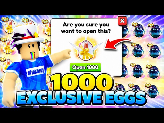 Opening 1000 EXCLUSIVE Eggs in Pet Simulator 99
