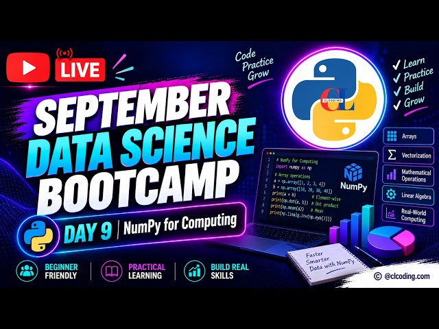 September Data Science Bootcamp  | Day 9 | NumPy for Computing