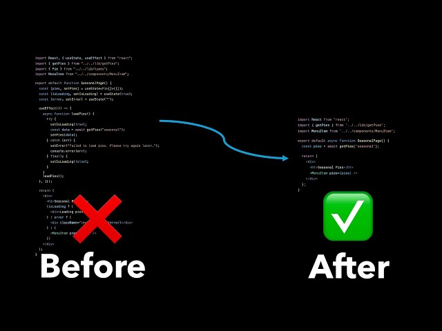 Why React Server Components? WAY less code.