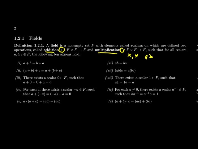 Fields (Linear Algebra)