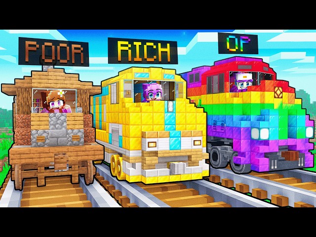 POOR vs OP Train Minecraft Challenge...