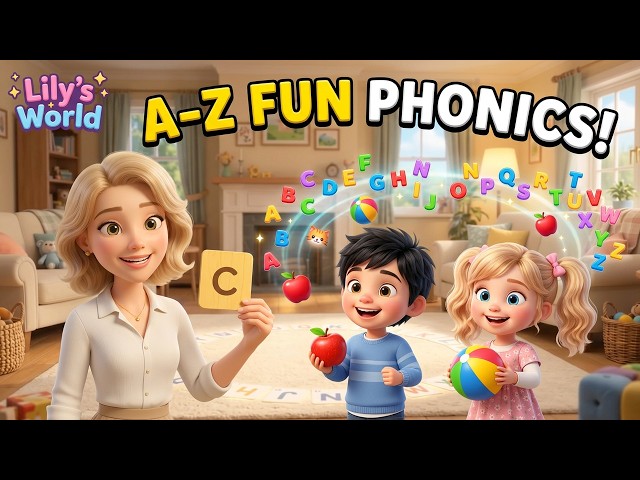 Learn the Alphabet A to Z | Fun Phonics Song for Kids | Lily's World