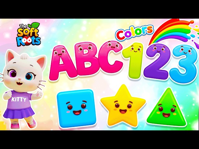Preschool Learning activities for 3 year olds at home | Learn ABC Phonics Shapes Numbers Colors 🌈