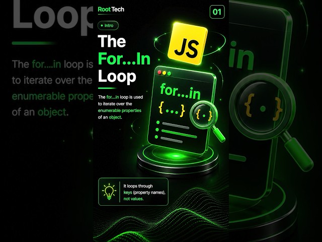 JavaScript for...in Loop Explained 🔥 (Objects Made Easy)