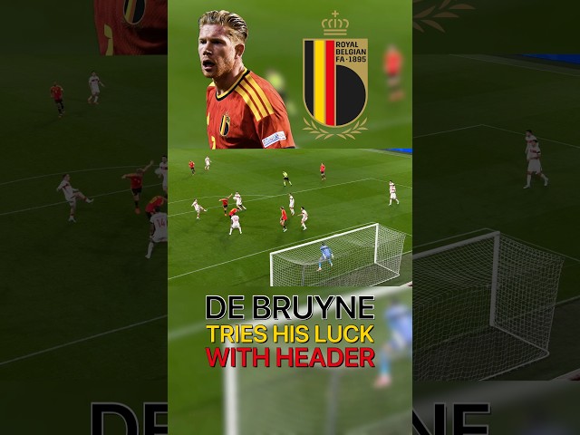 DE BRUYNE ALMOST SCORES A HEADER FROM DISTANCE!