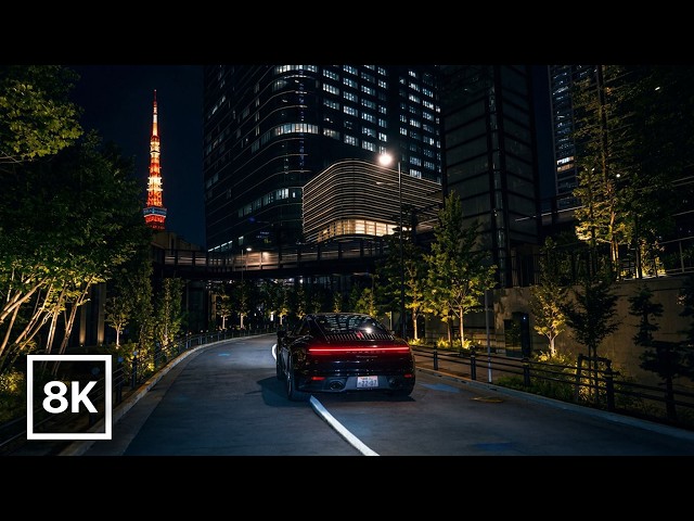 Relaxing Night Drive in Tokyo 🗼 / 8K 60fps HDR / Soft Piano