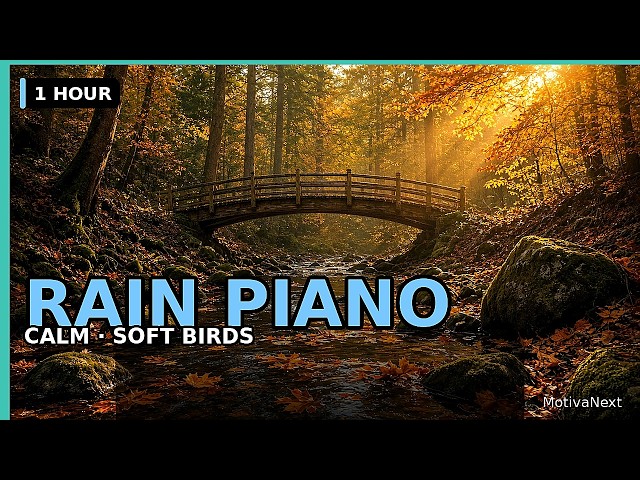 Can't Sleep? Soft Piano Under a Living Waterfall